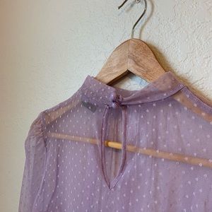 Forever 21 Lavender mesh long sleeve